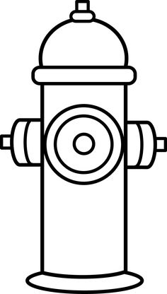 a black and white fire hydrant is shown in this outline art drawing, it appears to be an illustration