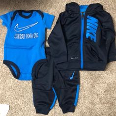 Brand New. Washed But Never Worn Nike Cotton Playtime Sets, Sporty Blue Cotton Sets, Blue Cotton Sporty Sets, Casual Light Blue Playtime Set, Casual Light Blue Sets For Playtime, Light Blue Casual Playtime Sets, Light Blue Casual Sets For Playtime, Fitted Blue Playtime Sets, Nike Blue Playtime Sets