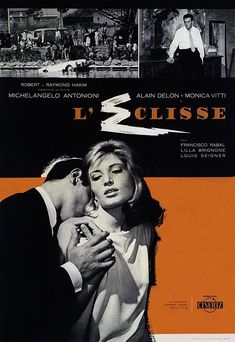 a movie poster for the film l'ecisse, with an image of a man holding a woman