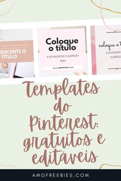 some type of business cards with the words templates do pinterest gratios e