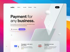 an image of a website page with the words payment for any business