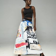 Color: Multi Sizes: S, M Aline Printed Long Skirt 100% Polyester Package Include: 1 Multi Print Skirt (Top Sold Separately) Office Work Attire, Black Cotton Skirt, Travel Skirt, Black Floral Skirt, Printed Long Skirt, White Pleated Skirt, Rose Skirt, Navy Blue Skirt, Black Denim Skirt