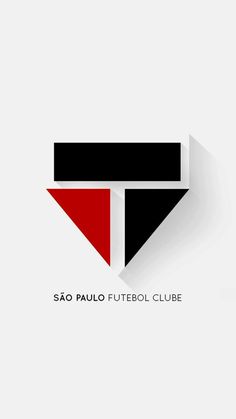 the logo for sao paul futol's club is shown in black and red