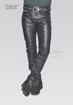 Hi, :) You are looking at the pictures of me wearing the Leather jeans/ pant that is made by me and my team, So you are looking at a piece of OUR WORK! :) A beautifully designed leather pant that will be made in soft Sheepskin Black color leather, Zippers, round panel, Knee details, Rivets, Flap pockets are the kye accents that enhance the look of this leather gear that looks great when woren with boots or Sneakers, A SKINTIGHT yet comfortable wear for LEATHER LOVERS It fits SKINTIGHT!! a stylish wear with all the attractive details like, FLAP POCKETS, RIVETS, Round panel on rear etc adds to the look If you were this pair.. you will get NOTICED!! :) Size: Choose the size that suits you the best and I encourage you to get this MADE TO MEASURE or just send us size of your actual waist measur Fitted Biker Jeans For Biker Events, Fitted Leather Punk Bottoms, Punk Style Fitted Leather Bottoms, Fitted Punk Leather Bottoms, Fitted Leather Bottoms For Biker Events, Fitted Straight Leg Jeans For Biker Events, Fitted Punk Leather Pants, Fitted Leather Pants With Five Pockets, Fitted Leather Straight Pants With Five Pockets