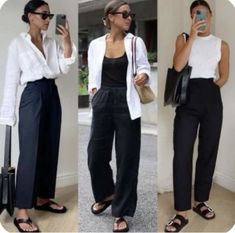 City Break Outfit, Look Boho Chic, Simple Summer Outfits, Summer Outfit Ideas, Blazer Jeans, Casual Day Outfits, Black Joggers, Good Afternoon, Looks Style