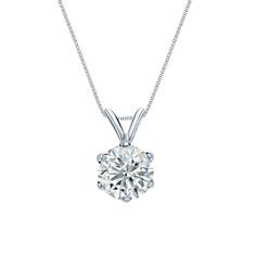 These magnificent diamond solitaire pendant come set in classic 14k white gold metal with a 6-Prong basket setting and round-cut natural diamond with a total weight of 1.00 ct. The pendant comes with a matching 18-inch box chain that secures with a spring ring clasp. Black Diamond Pendant, Black Diamond Studs, Diamond Solitaire Pendant, Halo Diamond Earrings, Solitaire Diamond Pendant, Colored Diamond Rings, Basket Setting, Basket Set, Black Diamond Ring