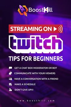 a purple background with the words streaming on switch tips for beginners and an image of a computer keyboard