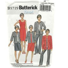 an image of a woman's dress and jacket sewing pattern