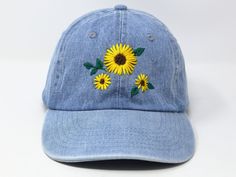 Flower is 100% hand embroidered on purple cotton baseball cap. Hat is one size fits all with adjustable back strap. Unique cap, one of a kind! I am also open for customization. If you want the item in different colors, please message me, it will take additional 2-3 days of handling time. Free first class shipping, upgradable priority mail service. 30 days return policy, feel confident at your purchase! Spring Adjustable Visor Dad Hat, Spring Snapback Hat With Embroidered Patch, Casual Summer Hats With Custom Embroidery, Summer Snapback Baseball Cap With Custom Embroidery, Spring Hats With Embroidered Patch And Curved Brim, Curved Brim Hats With Embroidered Patch For Spring, Spring Hats With Embroidered Patch, One Size Fits Most, Summer Baseball Cap With Embroidered Patch, Summer Floral Embroidery Snapback Baseball Cap