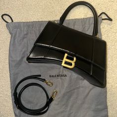 Great Condition, Carried Three Times. Looks Brand New. Dust Bag Included Can Provide Original Receipt/Proof Of Purchase. Designer Business Shoulder Bag, Black Shoulder Satchel, Designer Black Top Handle Shoulder Bag, Black Satchel For Travel, Designer Black Bags For Office, Designer Black Office Bags, Luxury Black Square Bag, Designer Black Square Bag, Black Square Designer Bag