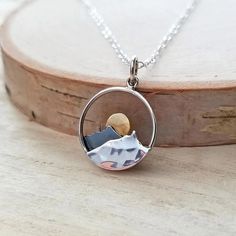 Wanderlust Jewelry, Mountain Necklace, Boys Jewelry, Mens Jewelry Necklace, Tree Necklace, Jewelry For Men, Unisex Jewelry, Adjustable Necklace, Girls Jewelry