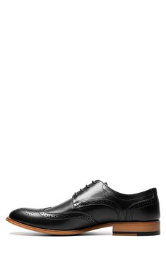 A brogued wingtip leather derby features a memory foam cushioned insole for all-day comfort. Medallion wingtip toe Leather construction Brogued detail Lace-up ties Memory foam cushioned insole Goodyear welt Low heel Leather upper, leather lining, synthetic outsole Imported Goodyear Welt, Low Heels, Derby, Nordstrom Rack, Memory Foam, Dress Shoes Men, Oxford Shoes, Leather Upper, Dress Shoes