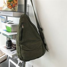 SpecificationProduct Name: Women's Shoulder BagColor:As The PictureMaterial: CanvasPackage includes:1PC x BagSize:12.59*4.72*17.71cm/32*12*45cm [23y 5m 24d] Canvas Sling Bag, Shoulder Sling, Canvas Messenger Bag, Canvas Crossbody Bag, New Trend, Shoulder Messenger Bag, Chest Bag, Khaki Green, Zipper Bags