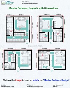 the floor plan for a bedroom with three different rooms and two separate areas in each room