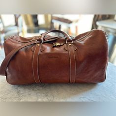 Excellent Condition Leather Duffel Bag, Leather Duffel, Cole Haan, Duffel Bag, Brown Leather, Man Shop, Leather