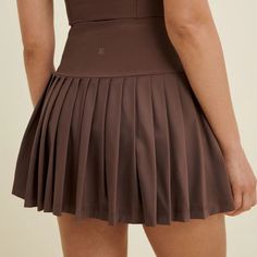 Pearson Skirt - Espresso Honey Ribs, Crop Bra, Golf Skirts, Pickleball Paddles, Brown Top, Skorts, Cropped Top, Ribbed Fabric, Pickleball