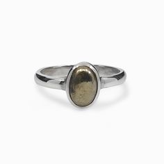 Oval Cabochon Pyrite ring Pyrite Ring, Pyrite Stone, Earth Gift, Pyrite Crystal, Beautiful Memories, Golden Glow, Cabochon Ring, Citrine Crystal, Perfect Ring