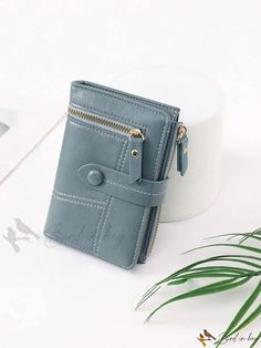 Bird in Bag - Womens PU Leather Wallet with RFID Protection - Ideal for Everyday Use! Trendy Blue Wallet With Zipper Closure, Trendy Blue Wallets With Zipper Closure, Trendy Blue Wallets For Gifts, Trendy Blue Wallets For Gift, Trendy Blue Wallet Suitable For Gifts, Casual Blue Bifold Wallet, Trendy Blue Wallet Perfect For Gift, Trendy Blue Wallets With Interior Card Slots, Trendy Blue Wallets With Card Slots