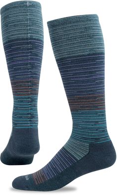 Great for prolonged sitting or standing  the women's Sockwell Good Vibes compression socks have a comfortable fit with graduated compression to help aid circulation and keep your legs feeling fresh. Sockwell Compression Socks, Womens Compression Socks, Op Logo, Compression Socks, Womens Size Chart, Rei Co-op, Casual Socks, Knee High Sock, Socks Women