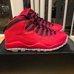 About This Product The Air Jordan 10 Retro 'Bulls Over Broadway' Helped Celebrate 30 Years Of Jordan Brand. The Shoe Gives The Nod To Michael Jordan Scoring 55 Points Against The New York Knicks At Madison Square Garden After His 1995 Return To The Nba. The Gym Red And Black Upper Combine For A Familiar 'Bred' Look, While The Speckled Wolf Grey Sole Unit Includes Bars Underfoot Commemorating Michael Jordan's Earlier Career Achievements. The Inside Of The Tongue Sports Special Air Jordan Logo. Custom Training Sneakers With White Sole And Round Toe, Training Custom Sneakers With White Sole And Round Toe, Training Sneakers With White Sole And Round Toe, Custom Synthetic Sneakers For Training With Round Toe, Jordan Lace-up Shoes With Cushioned Footbed, Nike Jordan Lace-up Running Shoes, Leather Training Sneakers With Round Toe, Custom Synthetic Sneakers With Round Toe For Light Sports, Custom Round Toe Sneakers For Light Sports