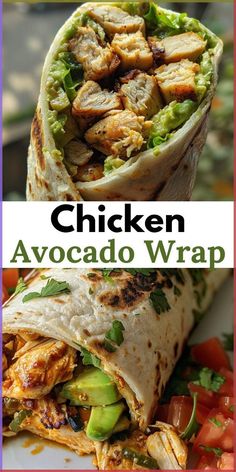 Chicken Avocado Wraps - They’re quick and easy to make, perfect for a satisfying lunch or dinner option that’s packed with protein and healthy fats.

Whether you’re craving a quick meal on the go or looking for a simple yet flavorful dish to enjoy at home, these Chicken Avocado Wraps are sure to become a favorite in your recipe repertoire! Easy To Eat Lunches On The Go, Chicken Ideas For Lunch, Health Recipes For Dinner, Healthy Food With Protein, Easy Healthy Meals Lunch, Healthy Eating On The Go, Healthy Savory Recipes, Easy To Make Healthy Meals, Chicken Avacacado Wraps