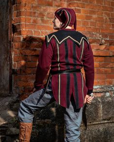 Medieval Jester Costume Evil Joker Outfit Fantasy Carnival - Etsy Warrior Style Costumes For Medieval Festivals, Viking Costume For Halloween And Fantasy Events, Medieval Cosplay Costume For Winter Fantasy Events, Long Sleeve Costumes For Winter Fantasy Events, Viking Costume For Medieval Festivals And Costume Parties, Elvish Costume For Larp In Winter, Elvish Costume For Larp, Elvish Winter Costume For Larp, Fantasy Costumes For Winter Events