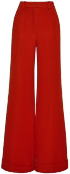 Adam Lippes, Wide Leg Trousers, Wide Leg, Trousers, Collage, Red, Pins