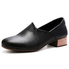 PRICES MAY VARY. [ VEGAN LEATHER ]: Crafted from soft material that mimic the texture and appearance of genuine leather, these slip on loafers are not only stylish but also eco-friendly. The solid color design is perfect for any outfit, adding a touch of on-trend style to your look [ EASY ON/OFF ]: Slip into these comfortable women's slip on shoes with ease. They provide snug fit without the need for tying. Enjoy the convenience and comfort of these dress shoes, which are designed for the busy, Women Dress Shoes, Dressy Shoes, Women's Slip On Shoes, Leather Office, Slip On Loafers, Low Heel Shoes, Trend Style, Casual Heels, Dress Shoes Womens