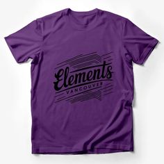 Elements Vancouver Bold Black and White Graphic T-Shirt, Urban Modern Style Tee, Casual Fashion Top Male T-Shirt Custom graphic T-Shirt.Customize your color Purple Graphic Tee With Graphic Design, Purple Crew Neck T-shirt With Text Print, Purple Graphic Print T-shirt Crew Neck, Purple Graphic Crew Neck Top, Purple Crew Neck Shirt With Screen Print, Purple Logo Print Short Sleeve T-shirt, Purple Short Sleeve T-shirt With Logo Print, Graphic Tees Street Style, Urban Tees