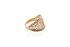 Gold ring. lace ring, gold ring. Filigree gold ring, trendy jewelry, gold jewelry, net gold ring, gift for her, birthday gift.☀About the Ring:The ring is made of gold plated or 14k solid goldWidth: 14 mm wide at the front and 3 mm at the back.I can do any size☀ Shipping Info:All rings are packaged and shipped in a beautiful gift box.It takes about 2-4 weeks to make the ring.The package is sent via international registered air mail that takes 7-14 days to arrive. You can upgrade the shipping to E Chic Gold-plated Rings For Gifts, Chic Gold Plated Rings For Gift, Delicate Gold Rings For Party, Delicate Gold Party Rings, Elegant Gold Filigree Open Ring, Chic 14k Gold Ring Gift, Chic 14k Gold Rings For Gift, Chic 14k Gold Rings As Gift, Chic 14k Gold Rings For Gifts