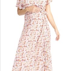 Nwt Floral Midi Dress From Angel Maternity. Could Also Be A Non Maternity Or Nursing Dress. It’s Beautiful, I Just Never Got The Opportunity To Wear It! Size Xs. Purchased From Nordstrom. Smoke Free Home. Floral Wrap Dress, Nursing Dress, Floral Wraps, Wrap Dress Floral, Floral Midi Dress, Maternity Dresses, Dresses Xs, Nursing, Wrap Dress