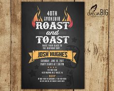 a chalkboard poster with the words roast and toast on it, next to a wooden background