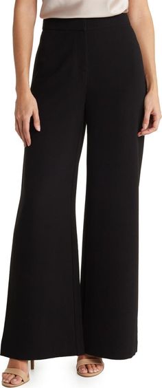 Nanette Lepore Wide Leg Crepe Pants | Nordstromrack Crepe Pants, Polished Style, Stretch Crepe, Nanette Lepore, Leg Pants, Wide Leg Pants, Wide Leg, Wardrobe, Free Shipping