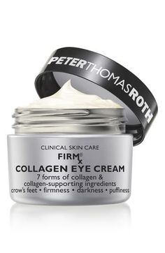 What it is: An eye cream with seven forms of collagen and collagen-supporting ingredients to help firm and smooth the look of the delicate eye area.What it does: Marine collagen, plant collagen and hydrolyzed collagen help improve the look of fine lines, wrinkles, crow's-feet and firmness, and hydroxyproline, peptides, collagen amino acids and fatty acids help boost results. This cream also contains 2% Eye’Fective™ and caffeine to help visibly reduce the appearance of darkness and puffiness. A 5 Estee Lauder Double Wear Foundation, Collagen Eye Cream, Best Collagen, Foundation Swatches, Double Wear Foundation, Firming Eye Cream, Under Eye Puffiness, Peter Thomas Roth, Skin Care Clinic