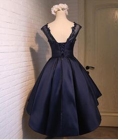 Short Homecoming Dress, Satin Homecoming Dress, High-Low Homecoming Dress, Knee-Length Junior School Dress, Beading Homecoming Dress, Sleeveless Homecoming Dress, LB0351 The black lace simple homecoming dresses are fully lined, 4 bones in the bodice, chest pad in the bust, lace up back or zipper back are all available, total 126 colors are available. This dress could be custom made, there are no extra cost to do custom size and color. Description 1, Material: satin, tulle, beads, elastic silk li Classy Homecoming Dress, Satin Homecoming Dresses, Navy Blue Homecoming Dress, Black Prom Dress Short, Dress Display, Satin Homecoming Dress, Prom Dresses 2017, Classy Prom Dresses, Blue Homecoming Dresses