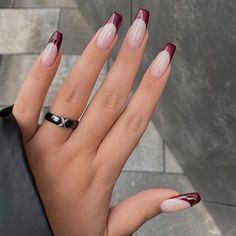 Maroon Acrylic Nails, Maroon Nails, Square Acrylic Nails, Best Acrylic Nails