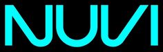 the word num written in neon blue on a black background