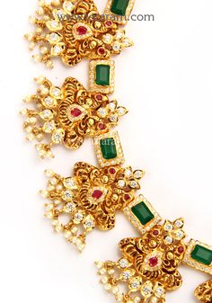 22 Karat Gold "Peacock" Long Necklace with Cz , Color Stones & Pearls (Temple Jewellery) - 235-GN3293 - in 106.850 Grams for USD $8220.79. 
Made in India by Totaram Jewelers Online this product is in Gold - 22 Karat BIS Hallmark 916 KDM Gold  & is an excellent gift for Adult - Women. Ships fully insured with secured guaranteed delivery for free with your order over $250 from New Jersey USA & comes with 30 days exchange policy. Gold Necklace With Peacock Design For Receptions, Gold Bridal Necklace With Peacock Design For Reception, Gold Peacock, Color Stones, Temple Jewellery, Gifts For Adults, 22k Gold, Long Necklace, New Jersey