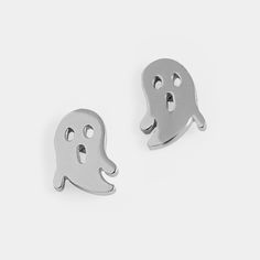 Metal Ghost Stud - Silver Card Dimensions, Earring Card, Earring Cards, Trendy Earrings, Easy Gifts, Stud Earring, Cute Earrings, Silver Earrings Studs, Fashion Earrings