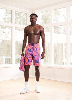 Style# AM4009STD The Raimi sweatshorts feature a vibrant allover print in Sunset Tie Dye. Elastic and a drawstring in the waistband are added for fit and comfort. Drawstring at Waistband 2 pockets at the front and one on the back 10" Inseam Can be worn for lounging or gym activities 100% Polyester French Terry​ Designed in the USA, imported Machine wash. Tumble dry low Model size: Medium | Height 6'4" | Chest 39" | Waist 33" Summer Sports Athletic Shorts With Drawstring, Summer Sports Drawstring Athletic Shorts, Relaxed Fit Swim Trunks With Built-in Shorts For Loungewear, Relaxed Fit Athleisure Athletic Shorts For Vacation, Athleisure Athletic Shorts For Vacation With Relaxed Fit, Relaxed Fit Athletic Shorts For Vacation, Athleisure Relaxed Fit Athletic Shorts For Vacation, Casual Multicolor Athletic Shorts For Sports, Multicolor Athletic Shorts With Built-in Shorts For Spring