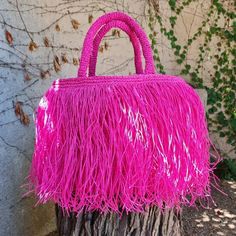 Fuchsia Large Beach Tote for Summer, Knitted Straw Shoulder Bag, Crochet Handmade Boho Bag, Raffia Tote, Pink Purse, Stylish Summer Bag, - Etsy Pink Bohemian Crochet Bag For Shopping, Pink Bohemian Rectangular Straw Bag, Summer Handwoven Pink Bag, Summer Pink Handwoven Bag, Handwoven Pink Summer Bag, Vacation Bucket Crochet Bag With Weaving, Crochet Bucket Bag With Weaving For Vacation, Weaving Crochet Bucket Bag For Vacation, Pink Handwoven Crochet Bucket Bag