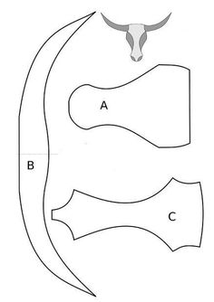 the pattern for an animal's head and tail