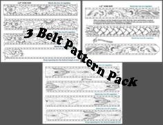 the 3 belt pattern pack includes three different patterns