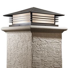 396-61 Mariposa Shallow Column Mount Light. Gate Lights Outdoor, Craftsman Lighting, Gate Lights, Prairie School, Roof Overhang