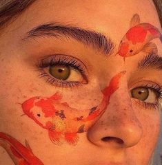 Aesthetic Challenge, Makeup Canvas, Purple Eye Makeup, Koi Fish Tattoo, Orange Aesthetic, Trendy Makeup, Eye Makeup Art, You're Beautiful, Purple Eyes