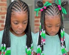 Kids Fulani Braids With Beads, Hairstyles Cheer, Kids Fulani Braids, Kids Braided Hairstyles With Beads, Passion Twist Styles, Kiddie Hairstyles, Girls Braided Hairstyles Kids, Hairstyle For Kids, Toddler Braided Hairstyles