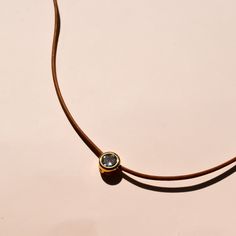 Brown leather strap with diamond charm 15-17 inches in length Leather Strap Jewelry For Everyday Use, Leather Necklace With Adjustable Length For Gift, Everyday Jewelry With Leather Strap, Adjustable Leather Jewelry For Everyday Wear, Modern Jewelry With Leather Strap For Everyday, Minimalist Leather Jewelry With Adjustable Cord, Elegant Leather Necklace With Adjustable Cord, Minimalist Adjustable Leather Necklace, Modern Leather Choker Jewelry