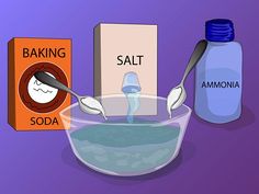 an illustration of baking soda and salt in a bowl with spoons next to it