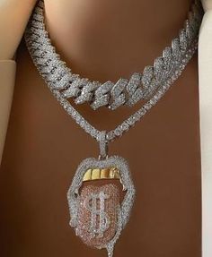 Expensive Jewelry Luxury, Bling Necklace, Tennis Chain, Jewelry Accessories Ideas, Dope Jewelry, Girly Accessories, Jewelry Fashion Trends, Expensive Jewelry, Fancy Jewelry