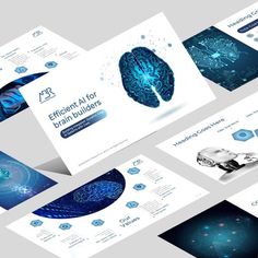 the powerpoint presentation is designed to look like an artificial brain, and features blue graphics